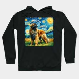 Pop Leonberger Dog Portrait - Pet Portrait Hoodie